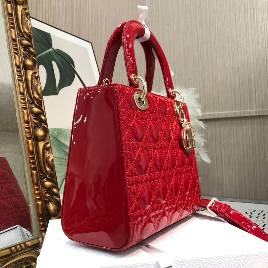 medium lady 24 red patent calfskin mysite