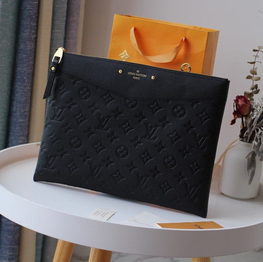 LV M62048 Daily Pouch Black Monogram Empreinte Cowhide mysite