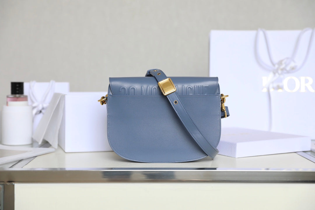 MEDIUM CD BOBBY 22CM BLUE CALFSKIN GOLD HARDWARE mysite