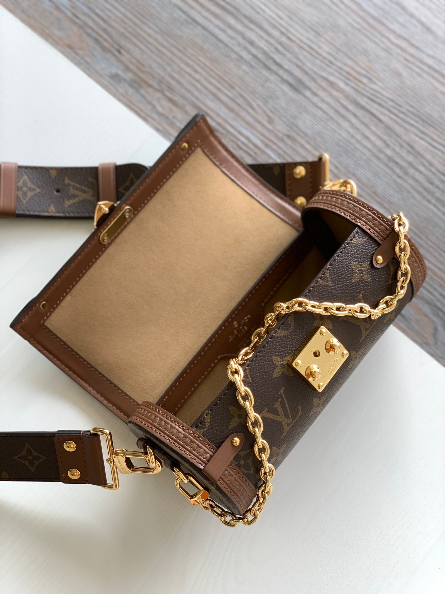 LV Papillon Trunk 19cm Brown Monogram Canvas & Cowhide GHW mysite