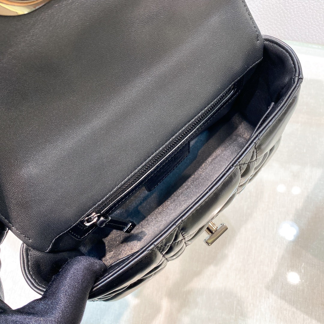 SMALL CARO BAG 20 BLACK MACROCANNAGE CALFSKIN BLACK HARDWARE mysite