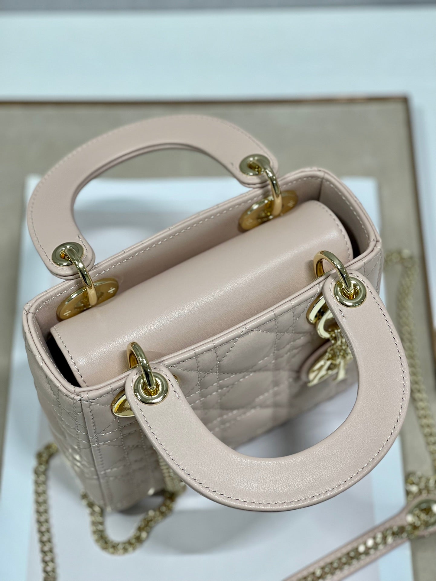 mini lady 17 power beige lambskin mysite