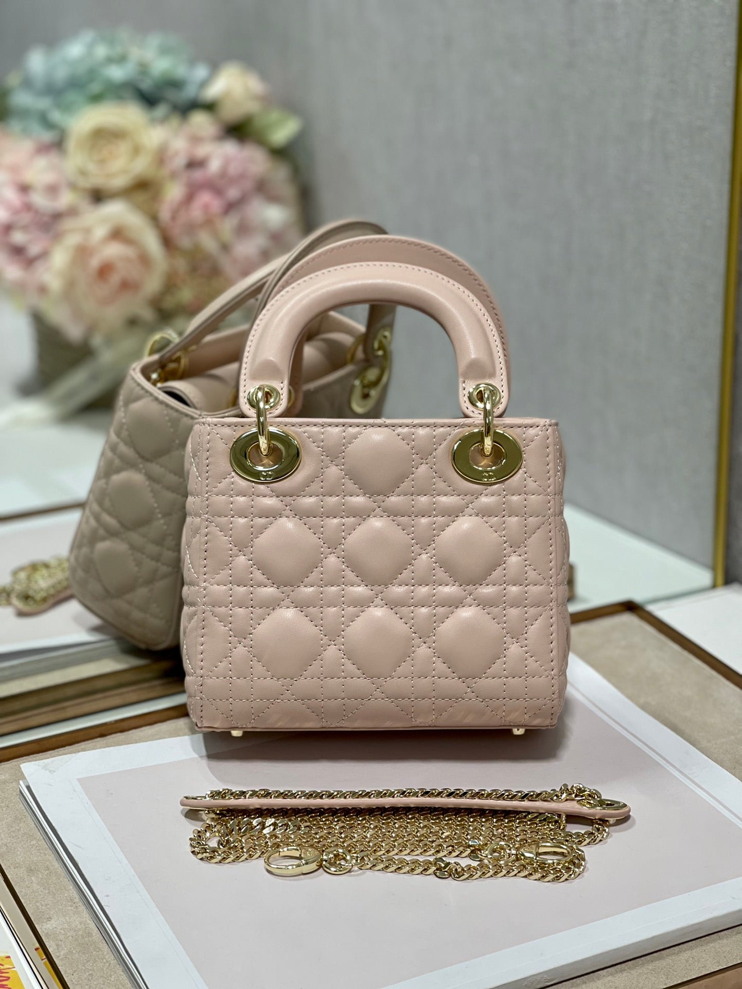 mini lady 17 power beige lambskin mysite