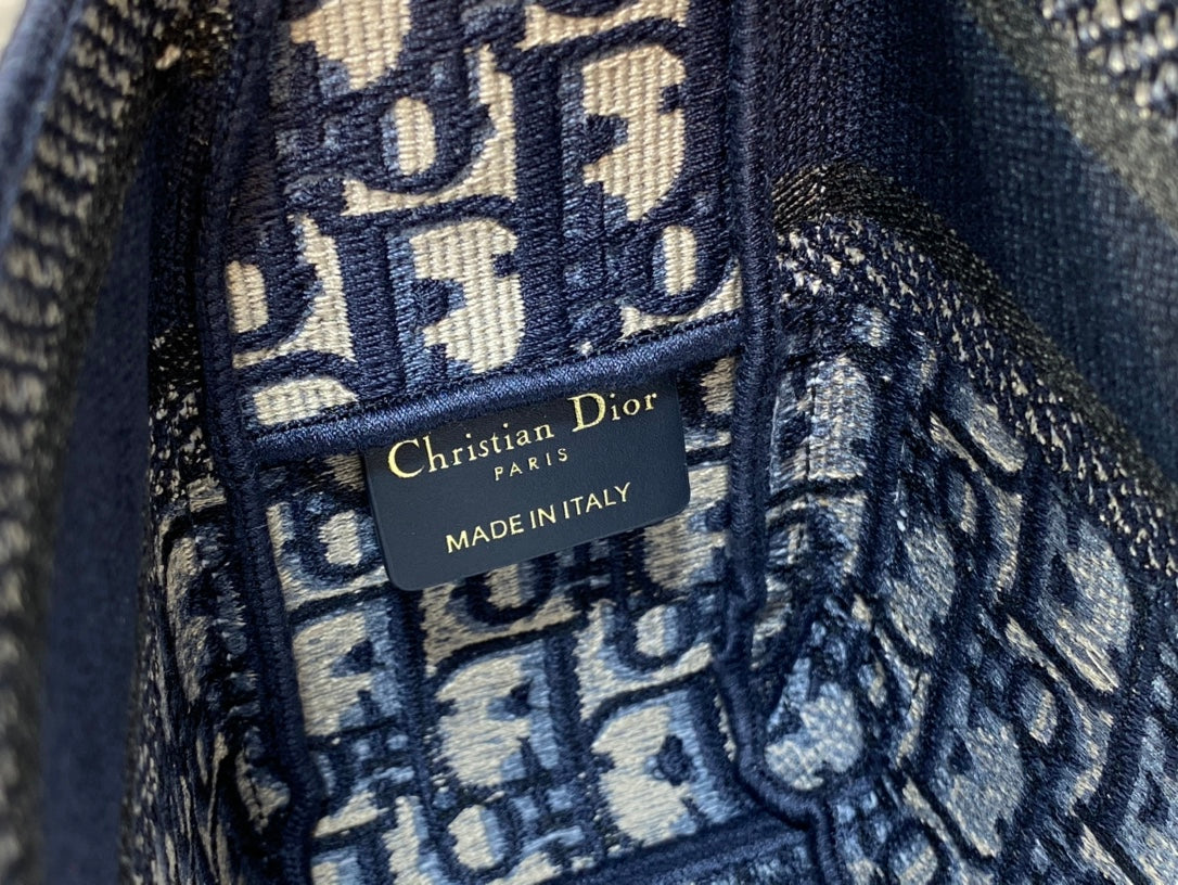 CD Small Diorcamp Bag 23 Blue Oblique Embroidery Denim mysite