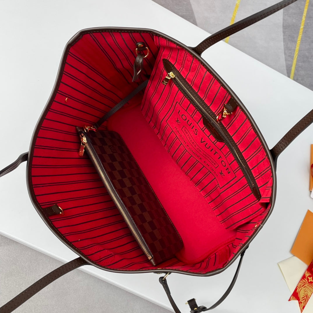 NEVERFULL MM 32 BROWN RED DAMIER AZUR mysite