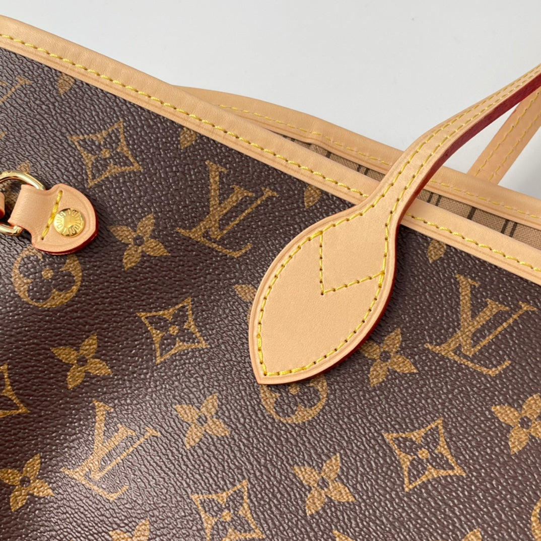 NEVERFULL MM 32 BROWN BEIGE MONOGRAM CANVAS mysite