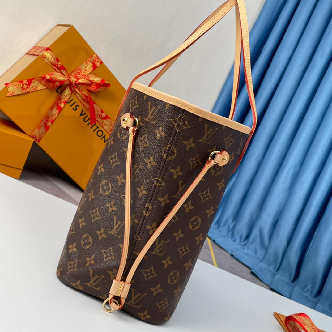 NEVERFULL MM 32 BROWN BEIGE MONOGRAM CANVAS mysite