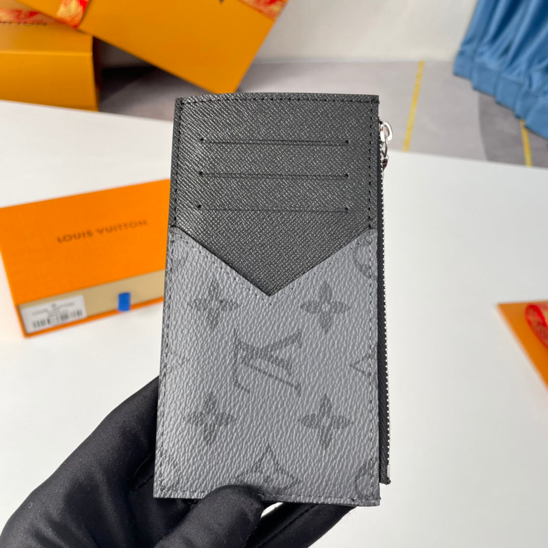 LV M69533 Coin Card Holder Grey Black Monogram Canvas 221510 mysite