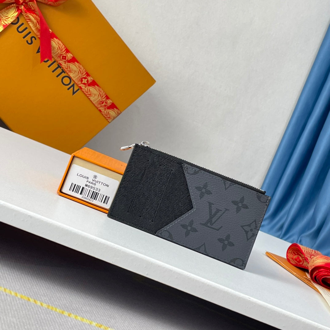 LV M69533 Coin Card Holder Grey Black Monogram Canvas 221510 mysite
