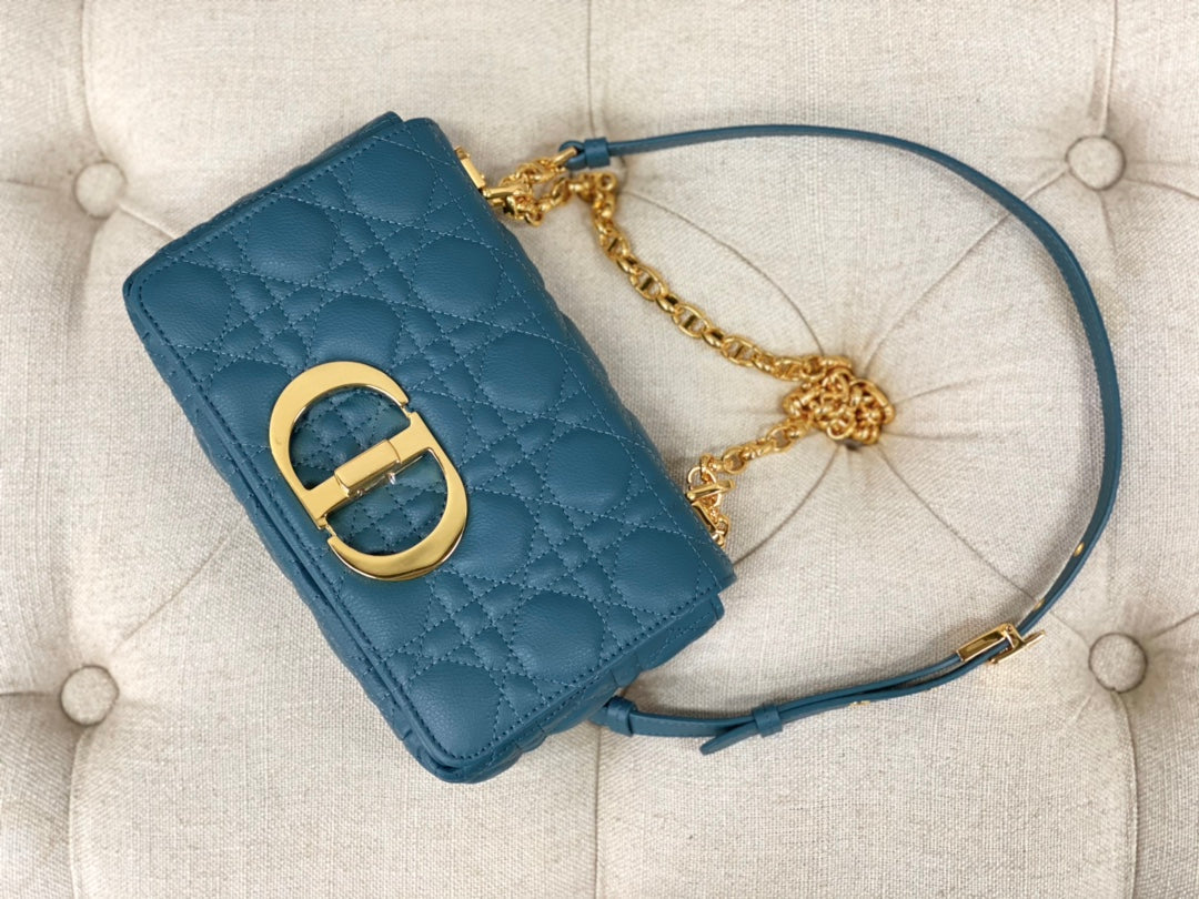 SMALL CARO BAG 20 OCEAN BLUE CALFSKIN mysite