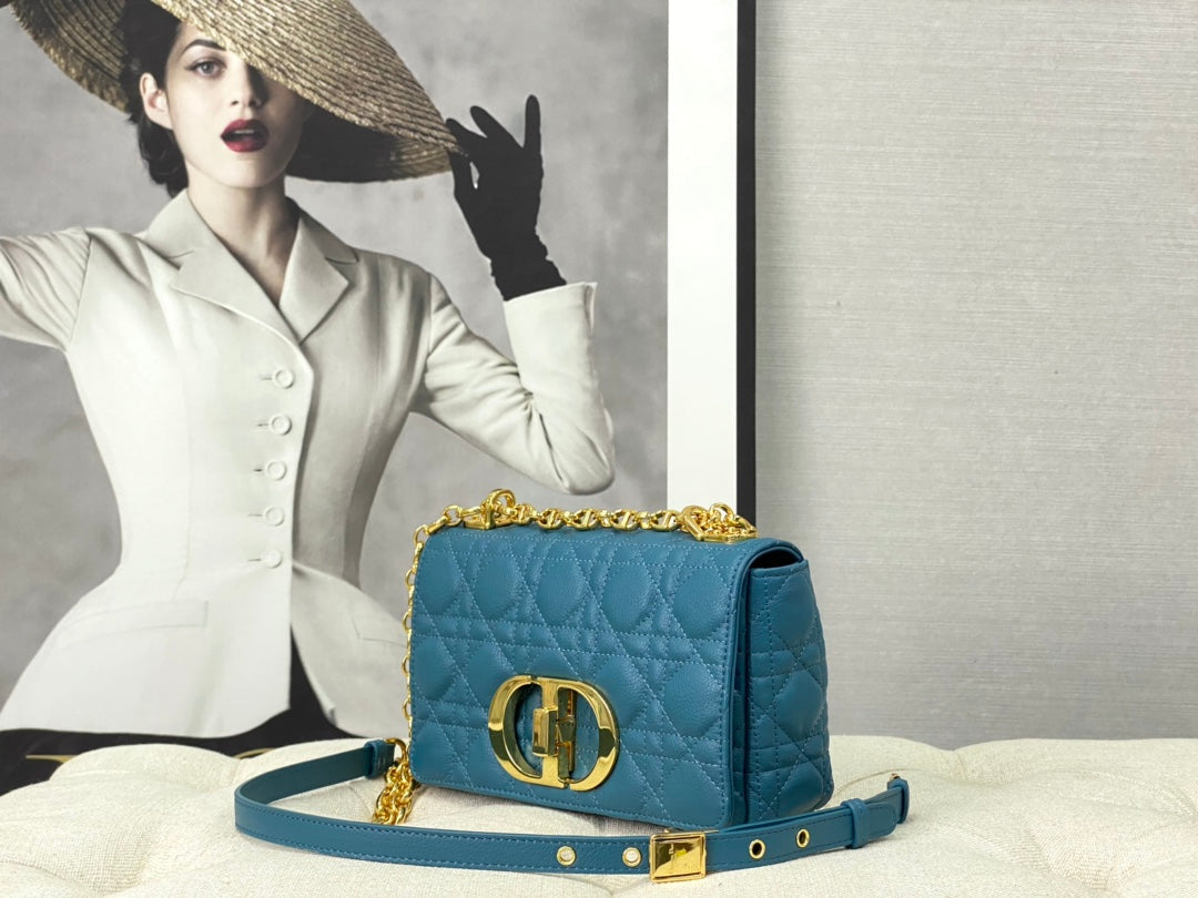 SMALL CARO BAG 20 OCEAN BLUE CALFSKIN mysite