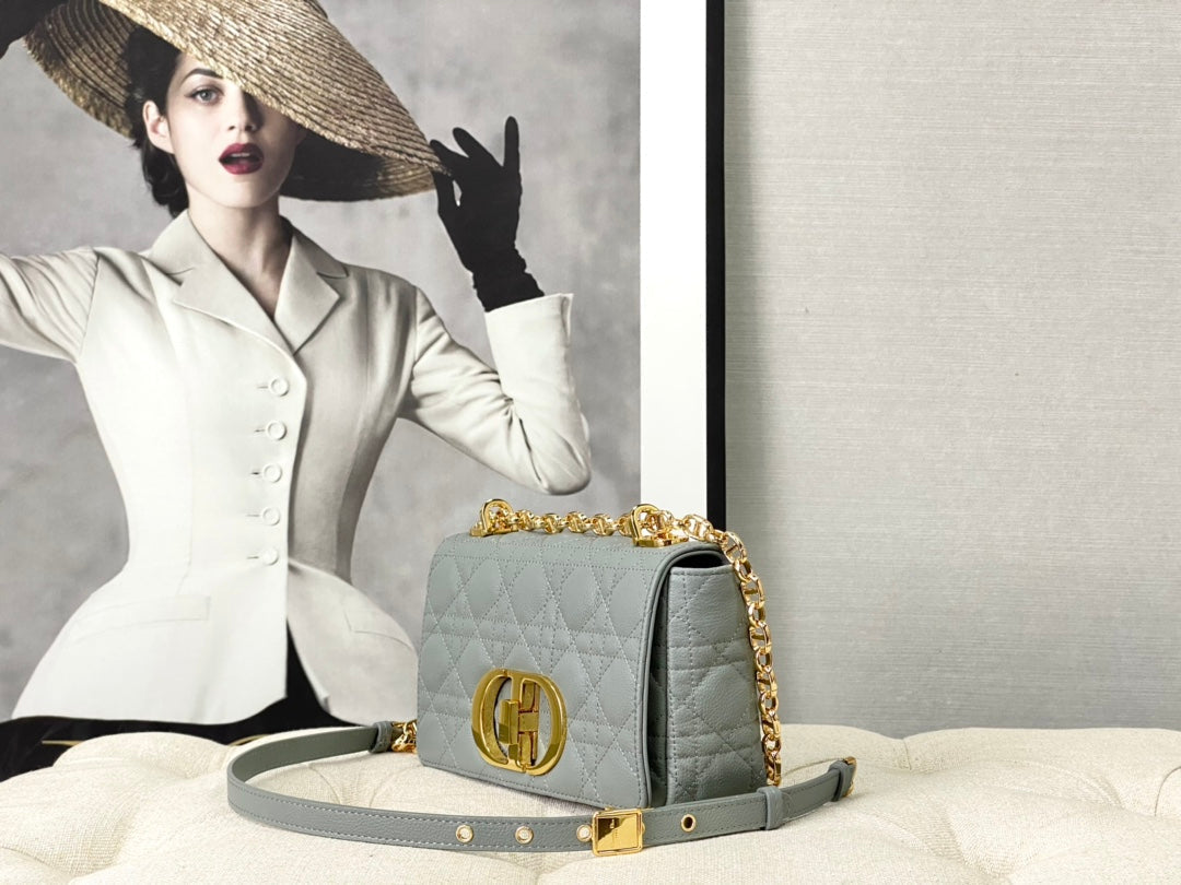 SMALL CARO BAG 20 STONE GRAY CALFSKIN mysite