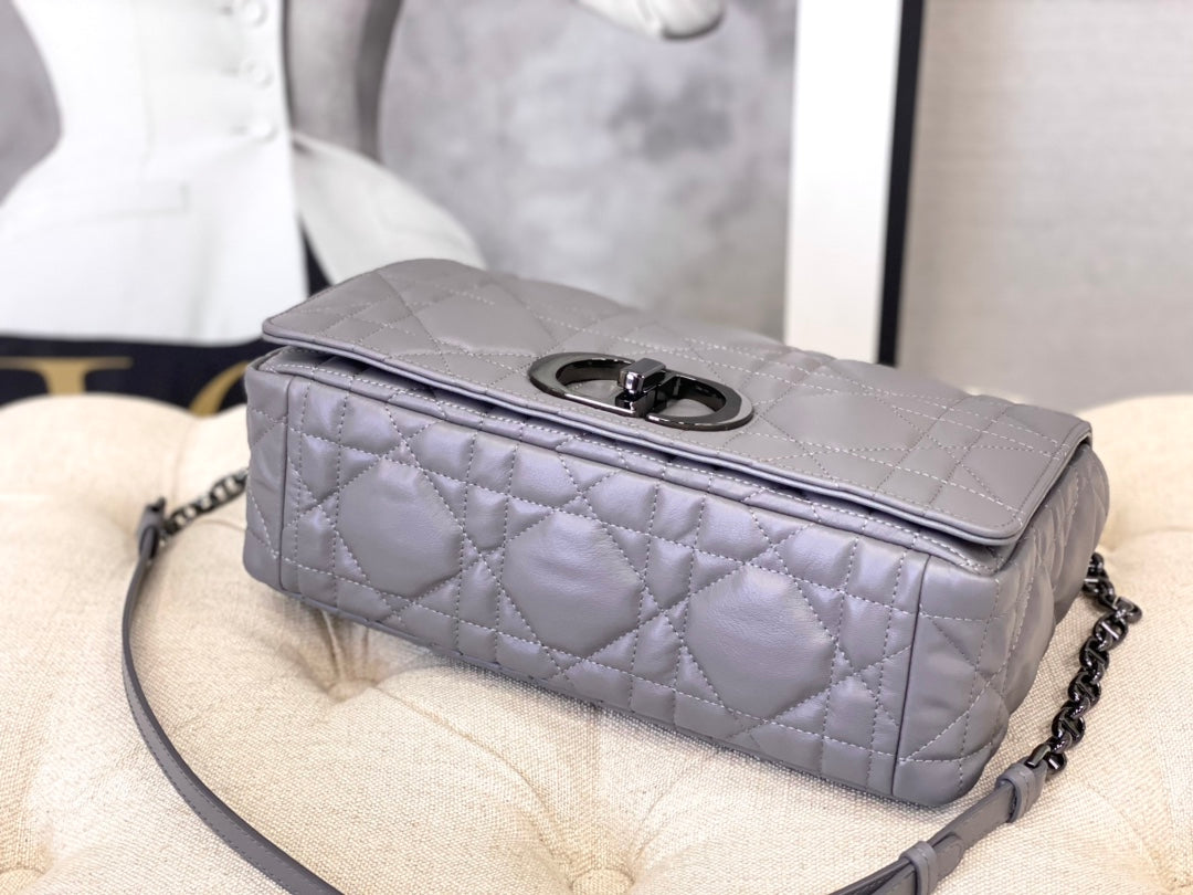 LARGE CARO BAG 28 OPALINE PURPLE CALFSKIN BLACK HARDWARE mysite