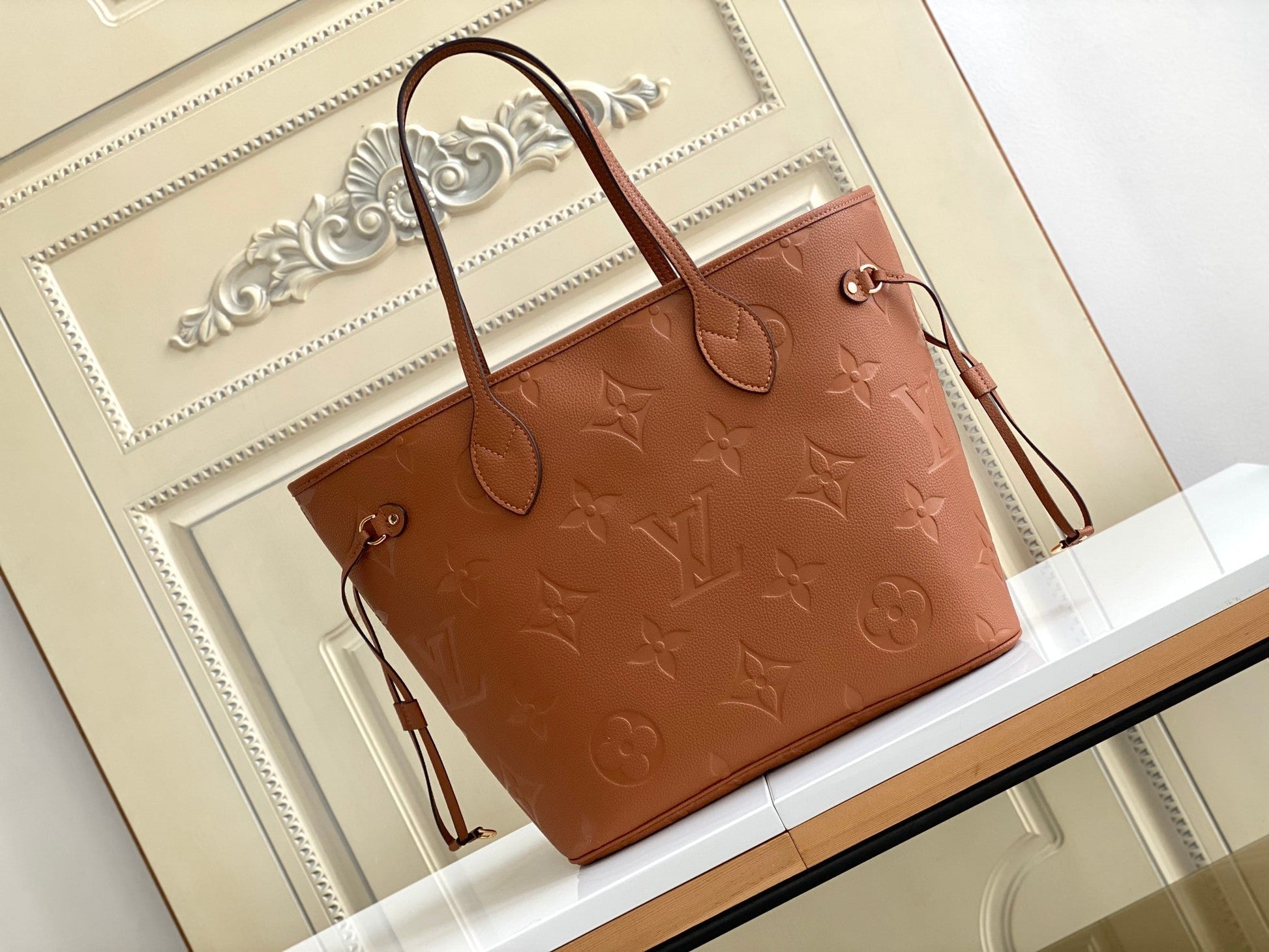 NEVERFULL MM 32 BROWN MONOGRAM EMPREINTE LEATHER mysite