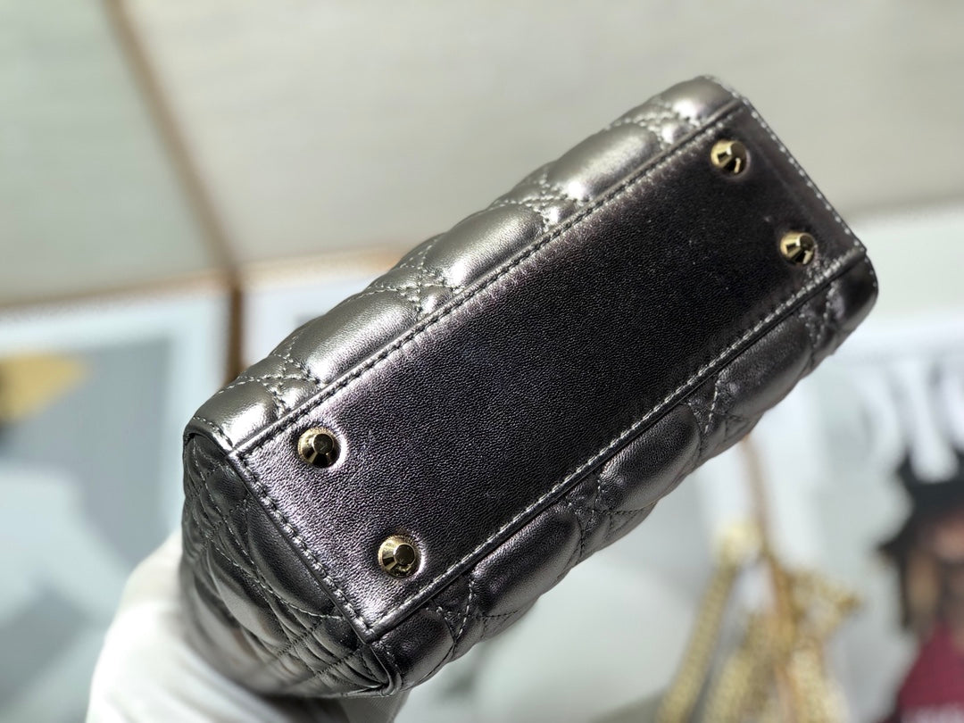 mini lady 17 dark purple metalic lambskin mysite