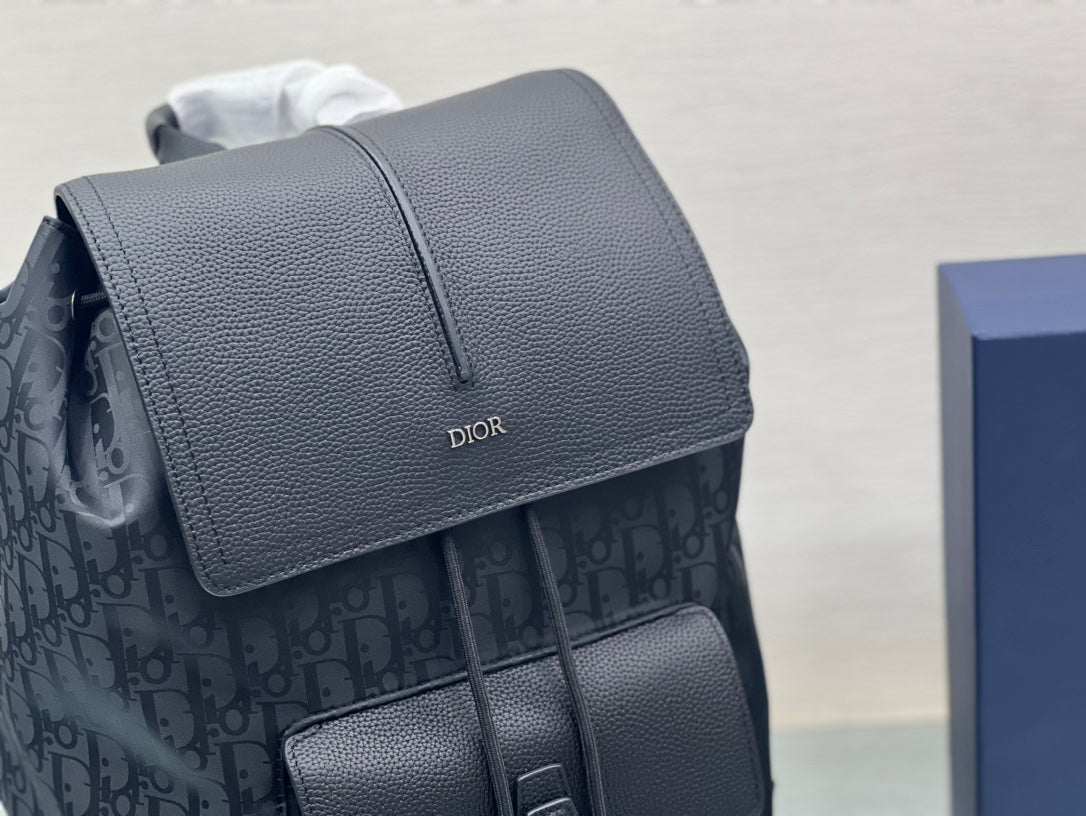 MEDIUM BACKPACK 38 IN BLACK OBLIQUE MIRAGE CALFSKIN mysite