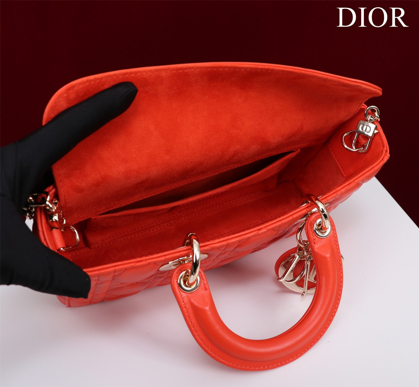 medium lady d-joy 26 red lambskin mysite