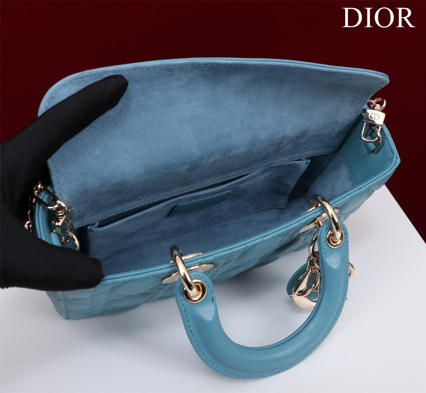 medium lady d-joy 26 cerulean lambskin mysite