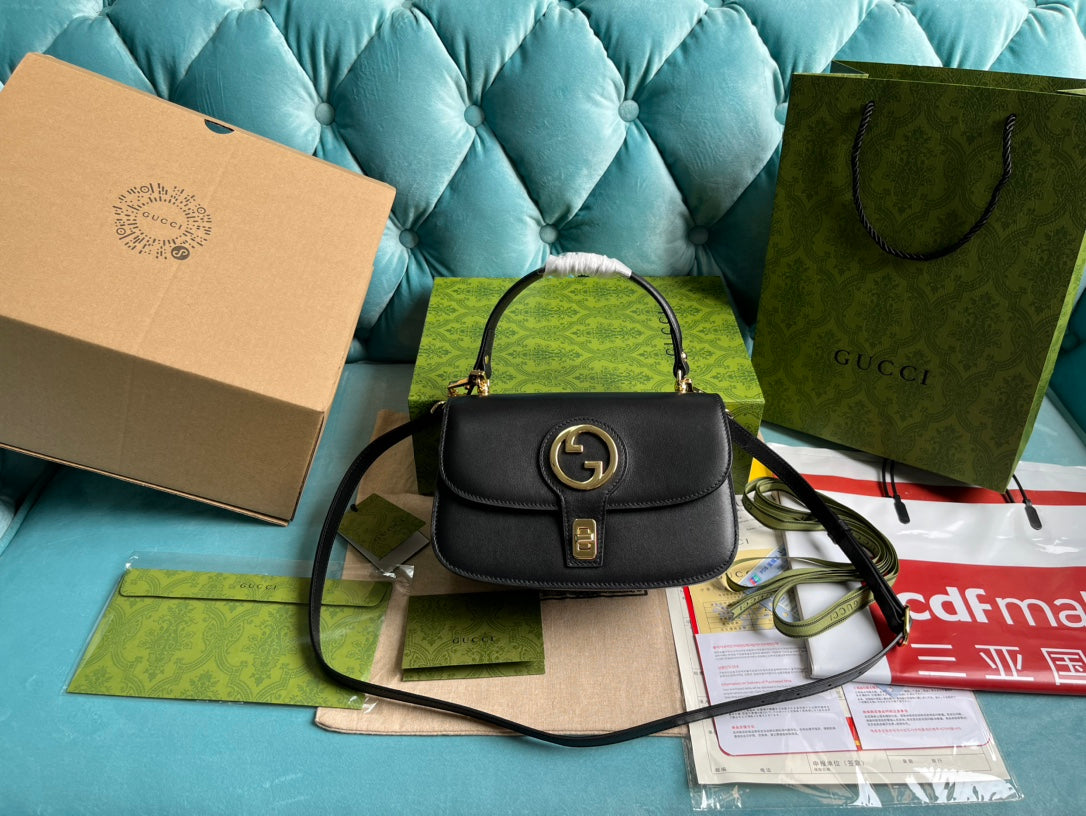 BLONDIE 23 TOP-HANDLE BAG BLACK CALFSKIN mysite