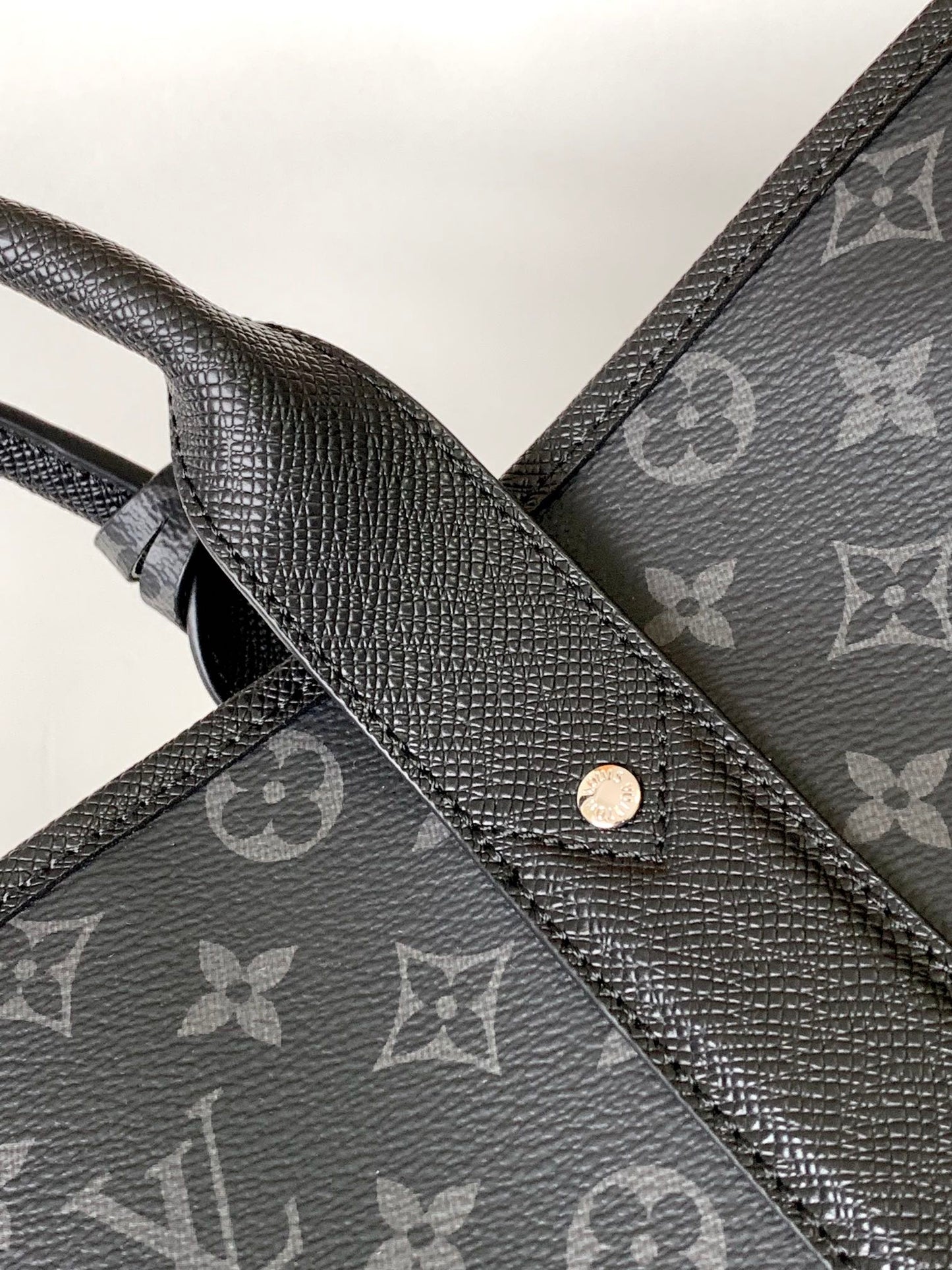LV The Weekend Tote Bag 43cm Black Monogram Canvas & Taïga Leather mysite