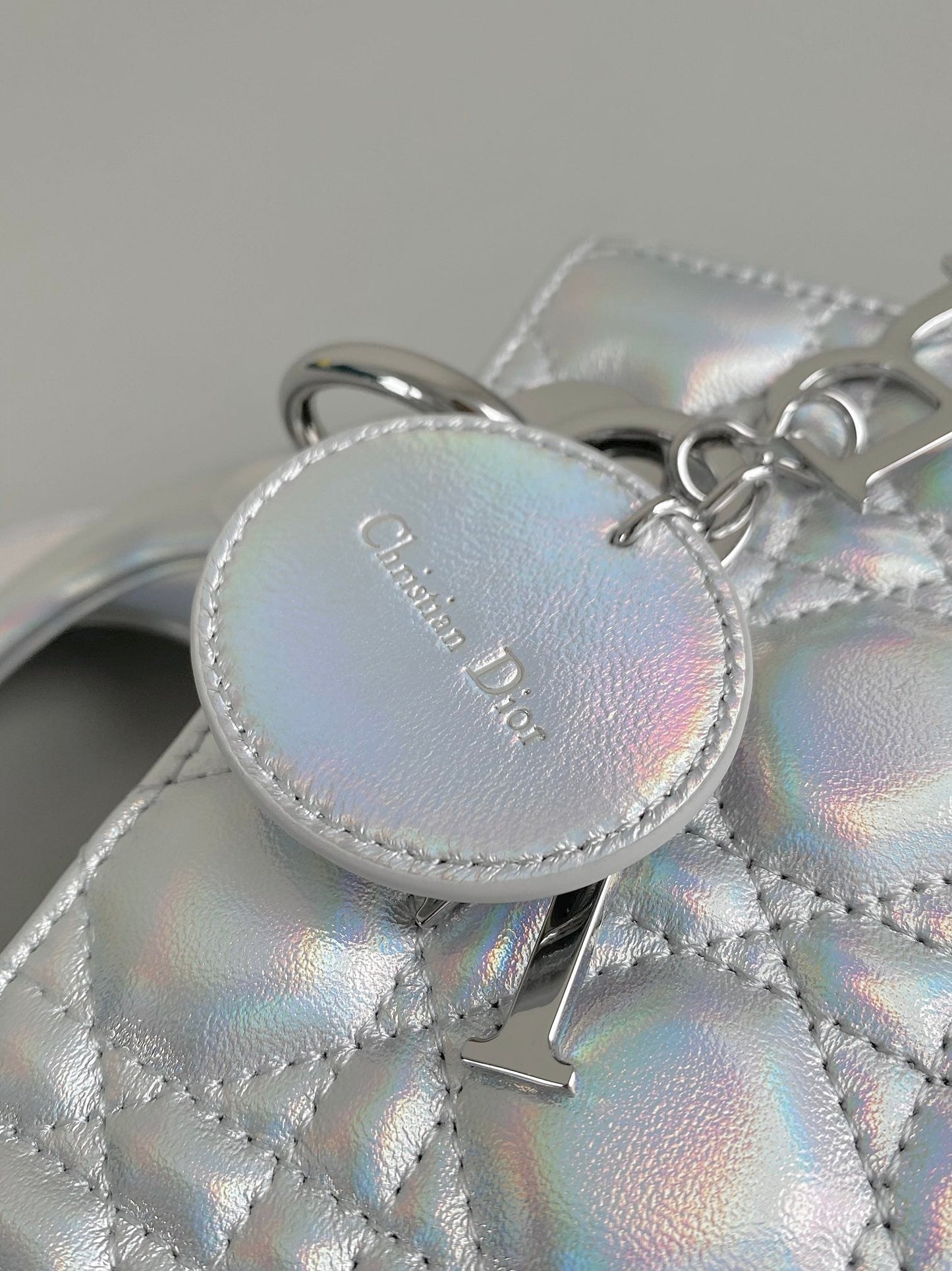 SMALL LADY 20 SILVER METALIC LAMBSKIN mysite