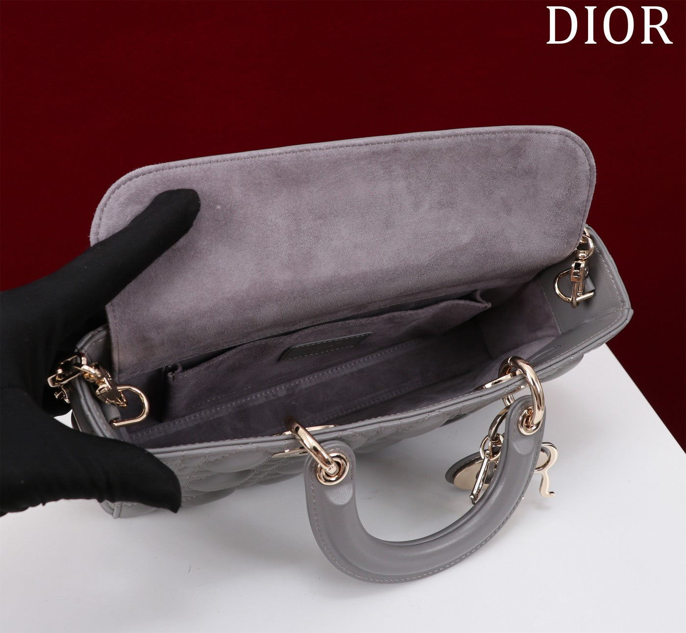 medium lady d-joy 26 grey lambskin mysite