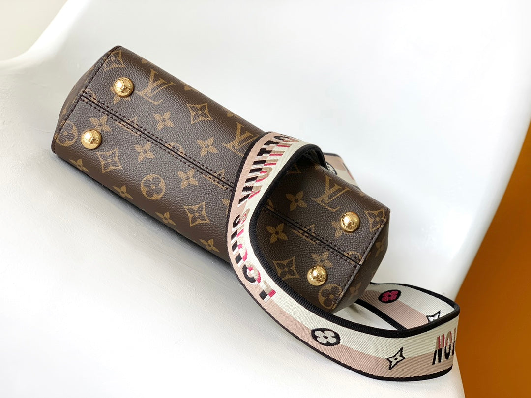 LV Cluny BB Bag Brown Monogram Canvas Beige Cowhide 268760 mysite