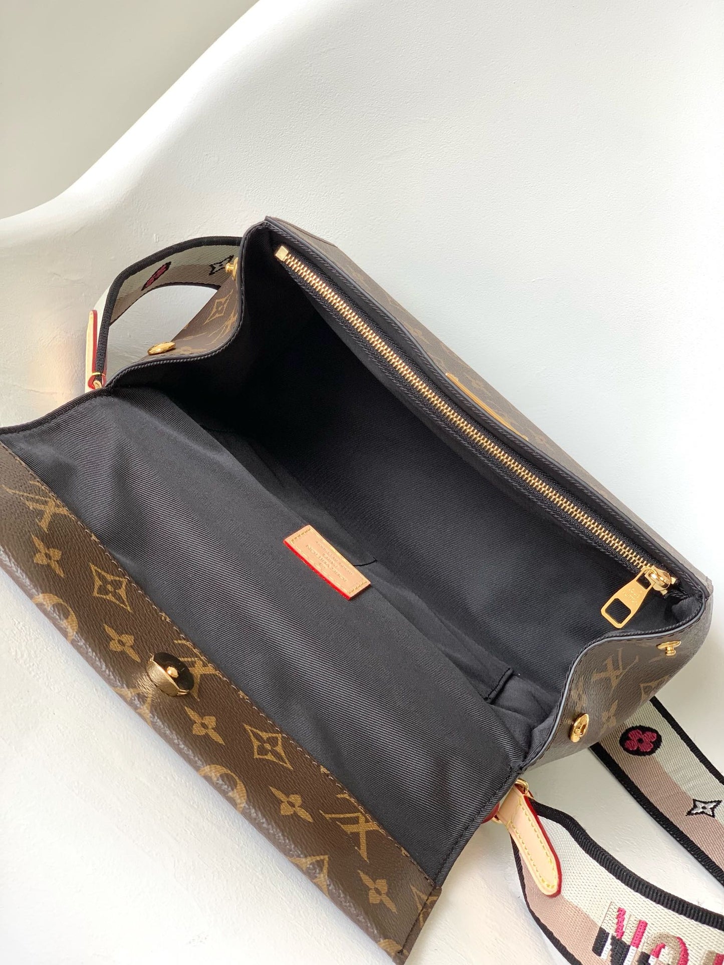 LV Cluny BB Bag Brown Monogram Canvas Beige Cowhide 268760 mysite
