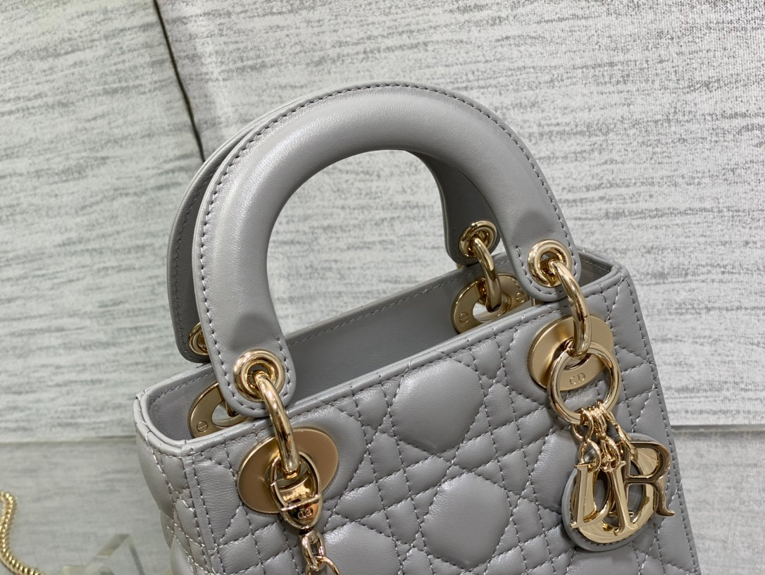 mini lady 17cm grey lambskin mysite