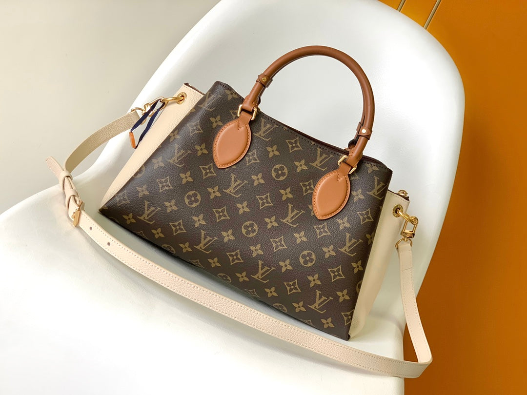 LV Opéra Handbag 36cm Brown White Monogram Canvas & Cowhide GHW mysite