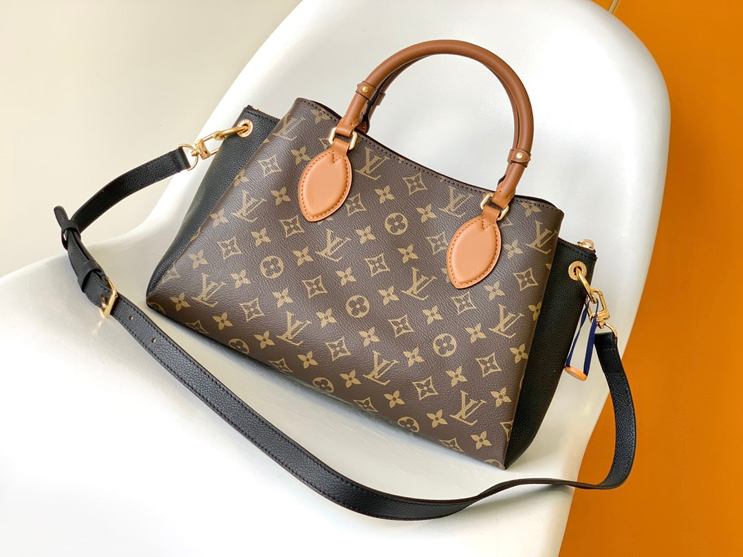 LV Opéra Handbag 36cm Brown Black Monogram Canvas & Cowhide GHW mysite