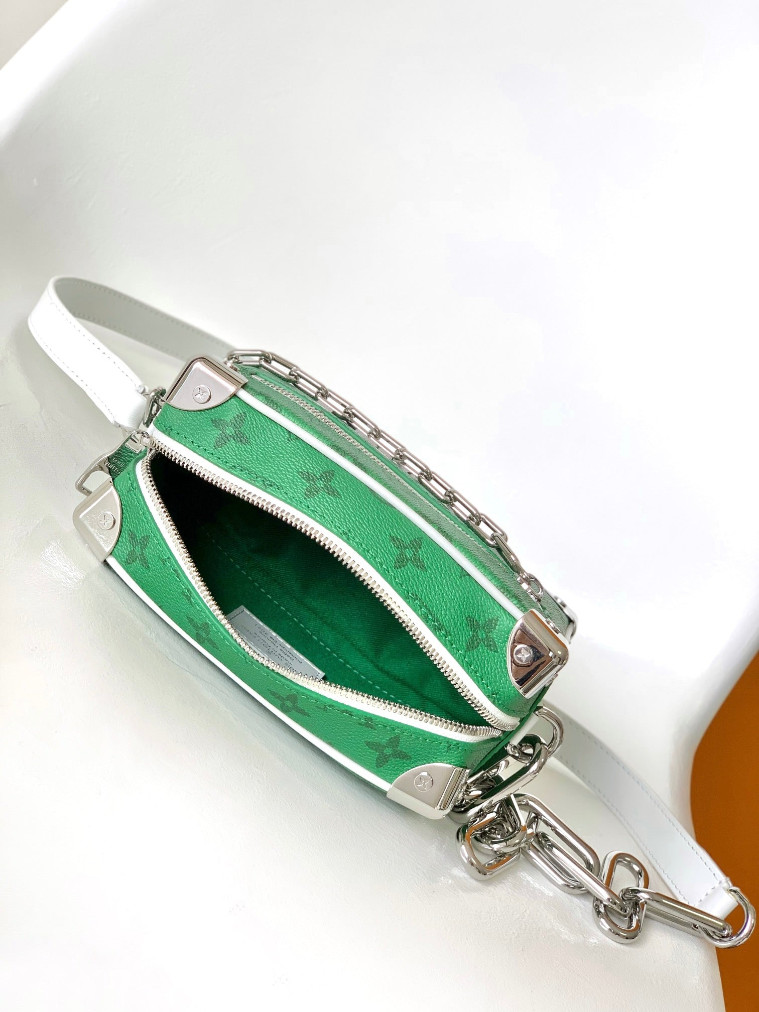 Lv M80816 Mini Soft Trunk 18.5 Green Monogram Canvas HW mysite