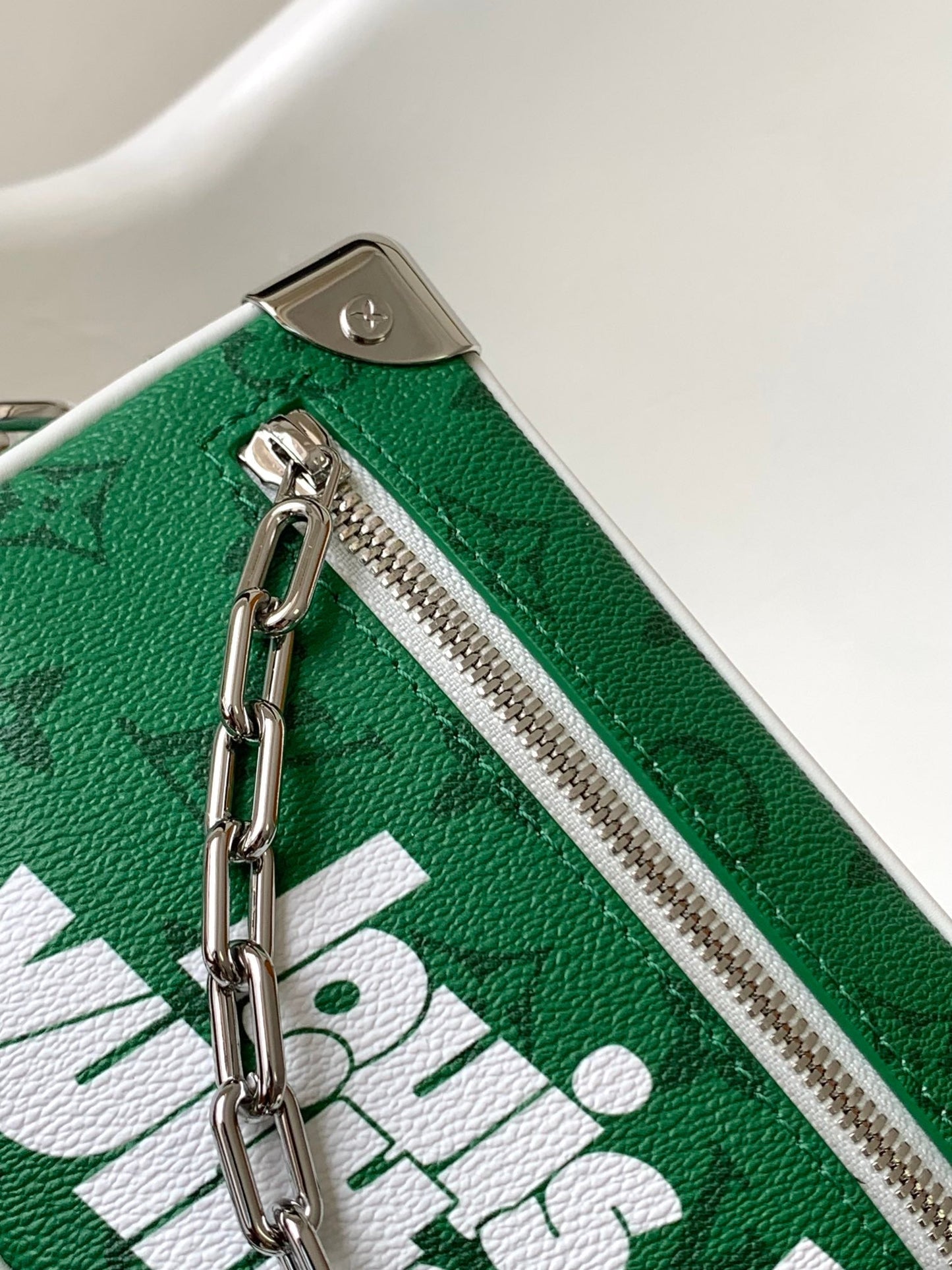 Lv M80816 Mini Soft Trunk 18.5 Green Monogram Canvas HW mysite