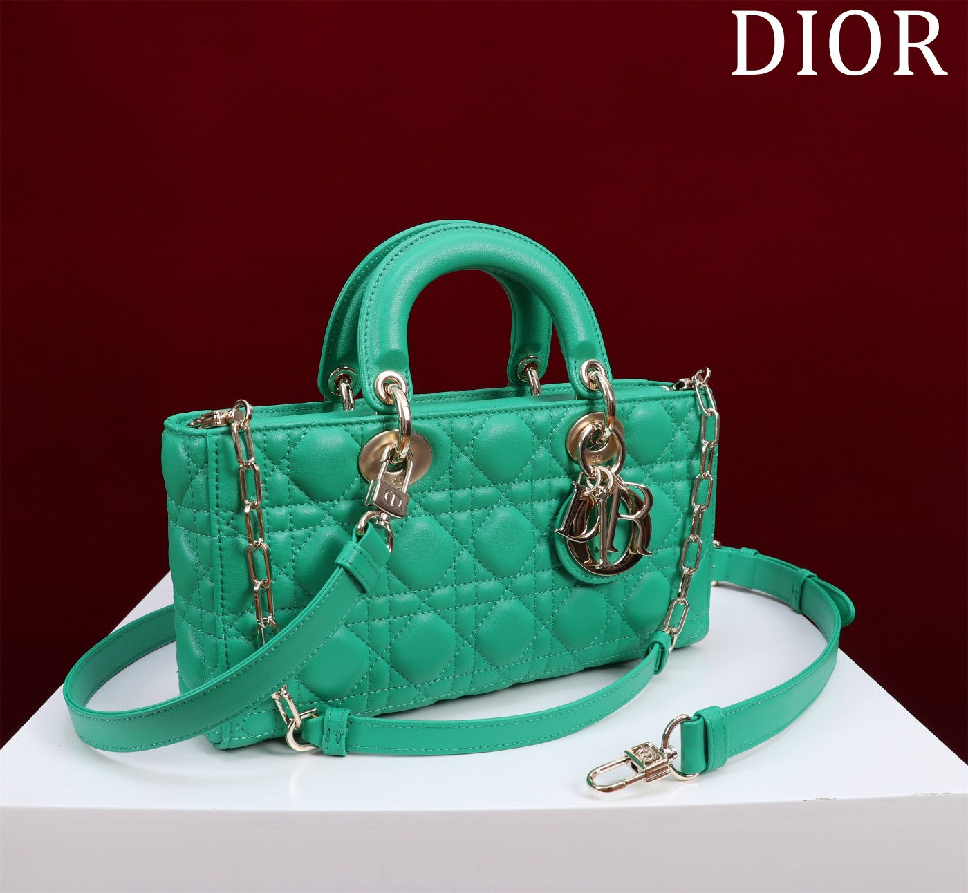 medium lady d-joy 26 jade green lambskin mysite