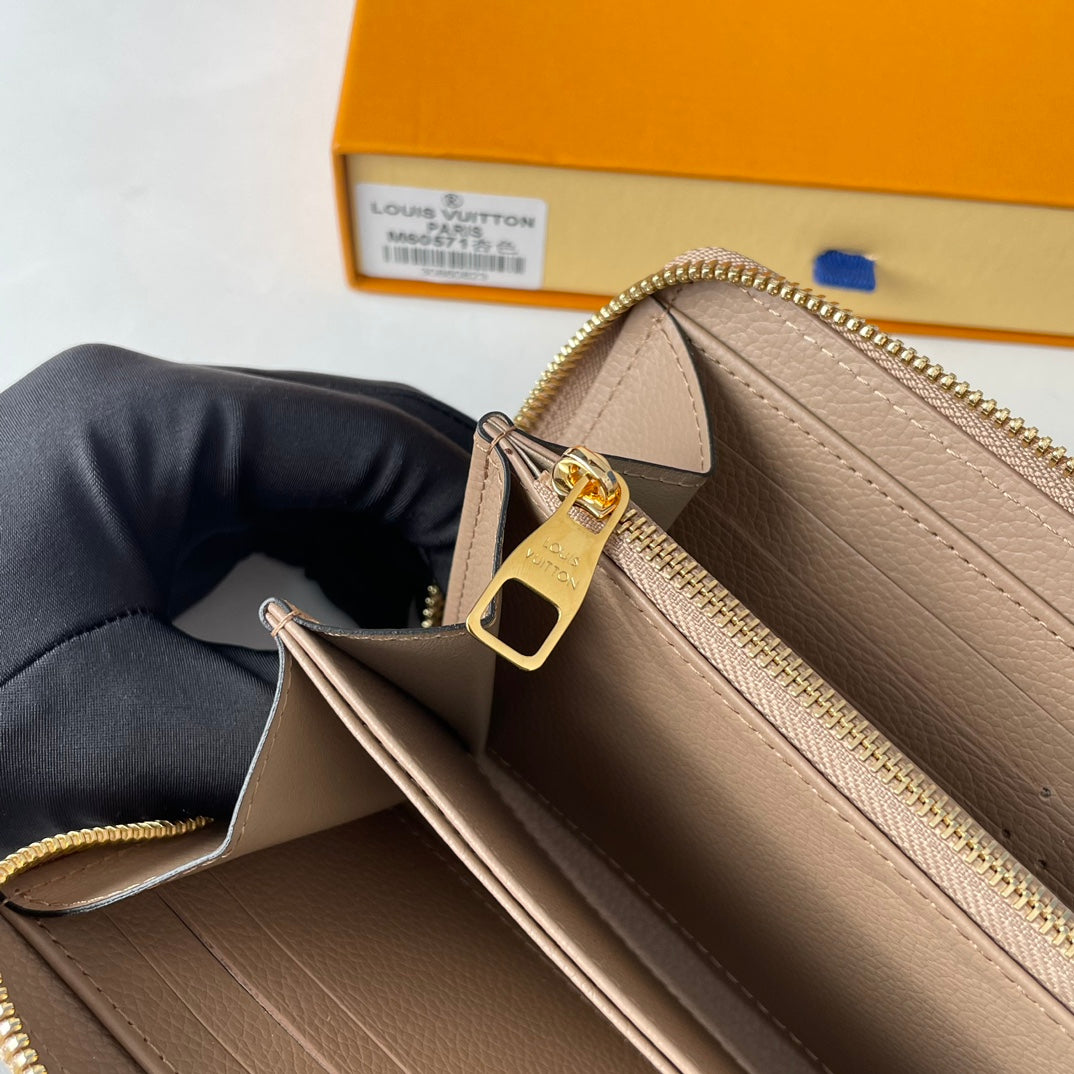 LV M60571 Zippy Wallet Tourterelle Monogram Empreinte Leather 221620 mysite