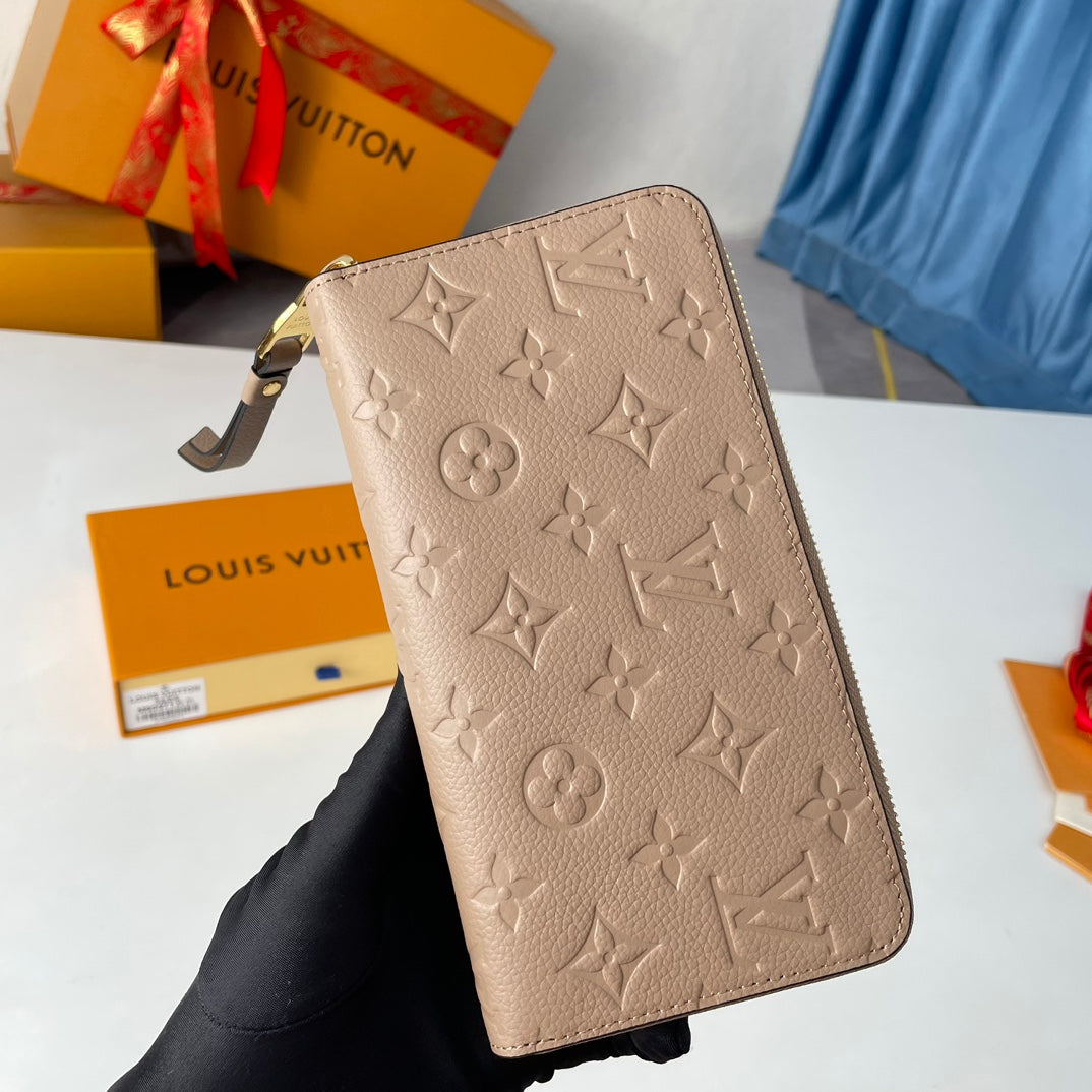 LV M60571 Zippy Wallet Tourterelle Monogram Empreinte Leather 221620 mysite