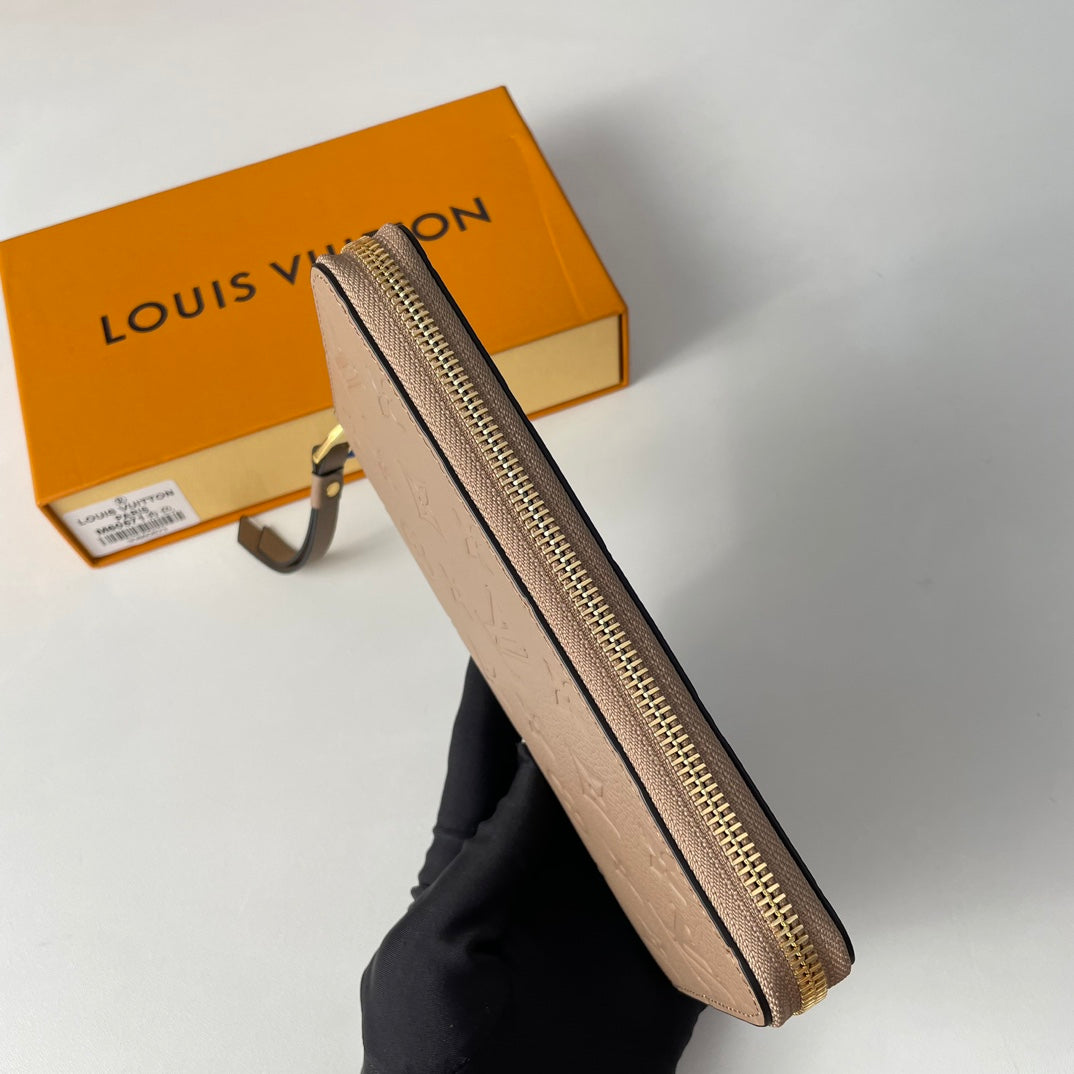 LV M60571 Zippy Wallet Tourterelle Monogram Empreinte Leather 221620 mysite