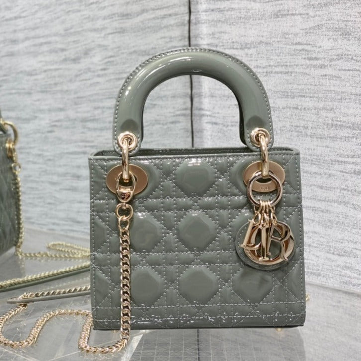 mini lady 17 rock gray patent calfskin mysite