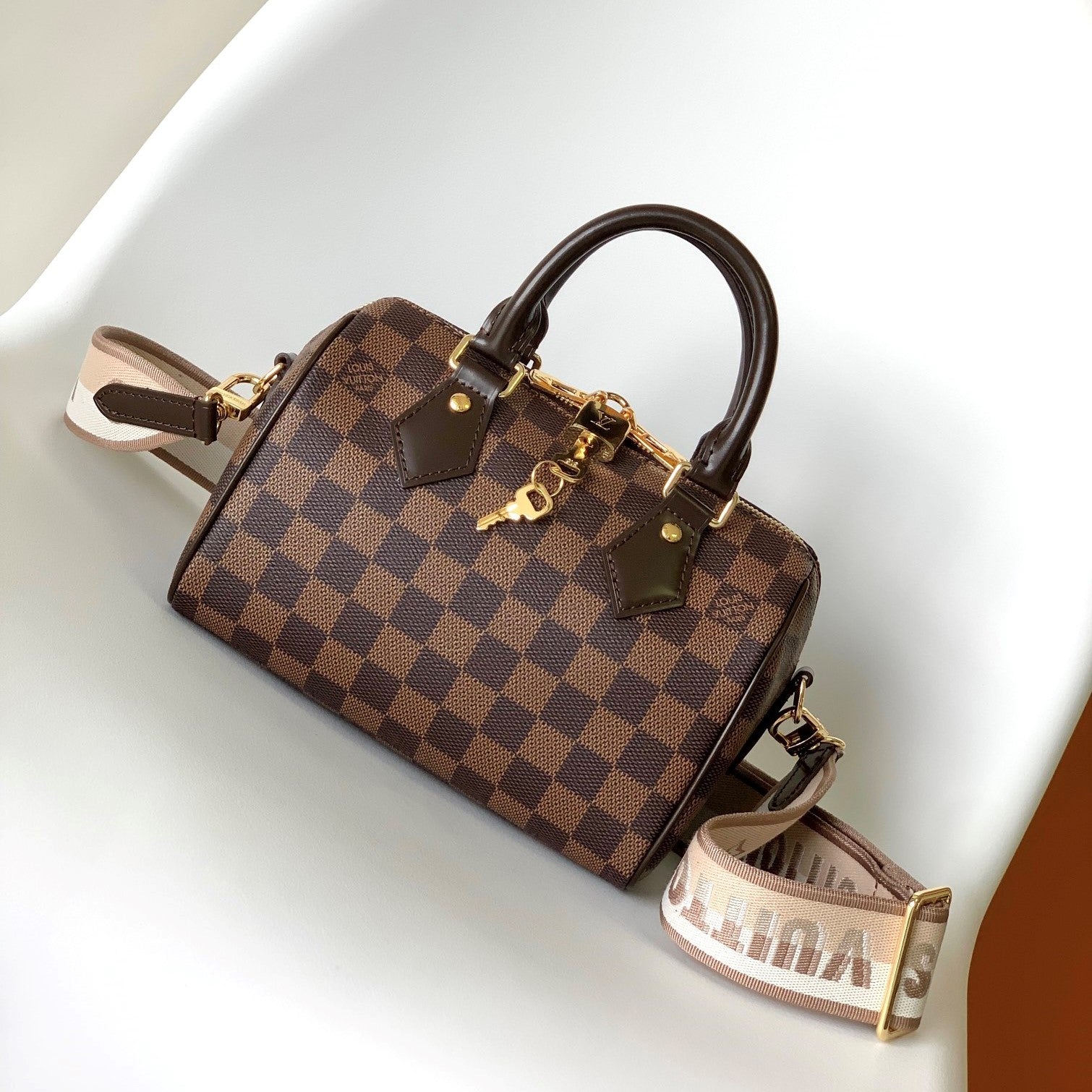 LV Speedy Bandoulière 20cm Brown Damier Ebene Canvas GHW mysite