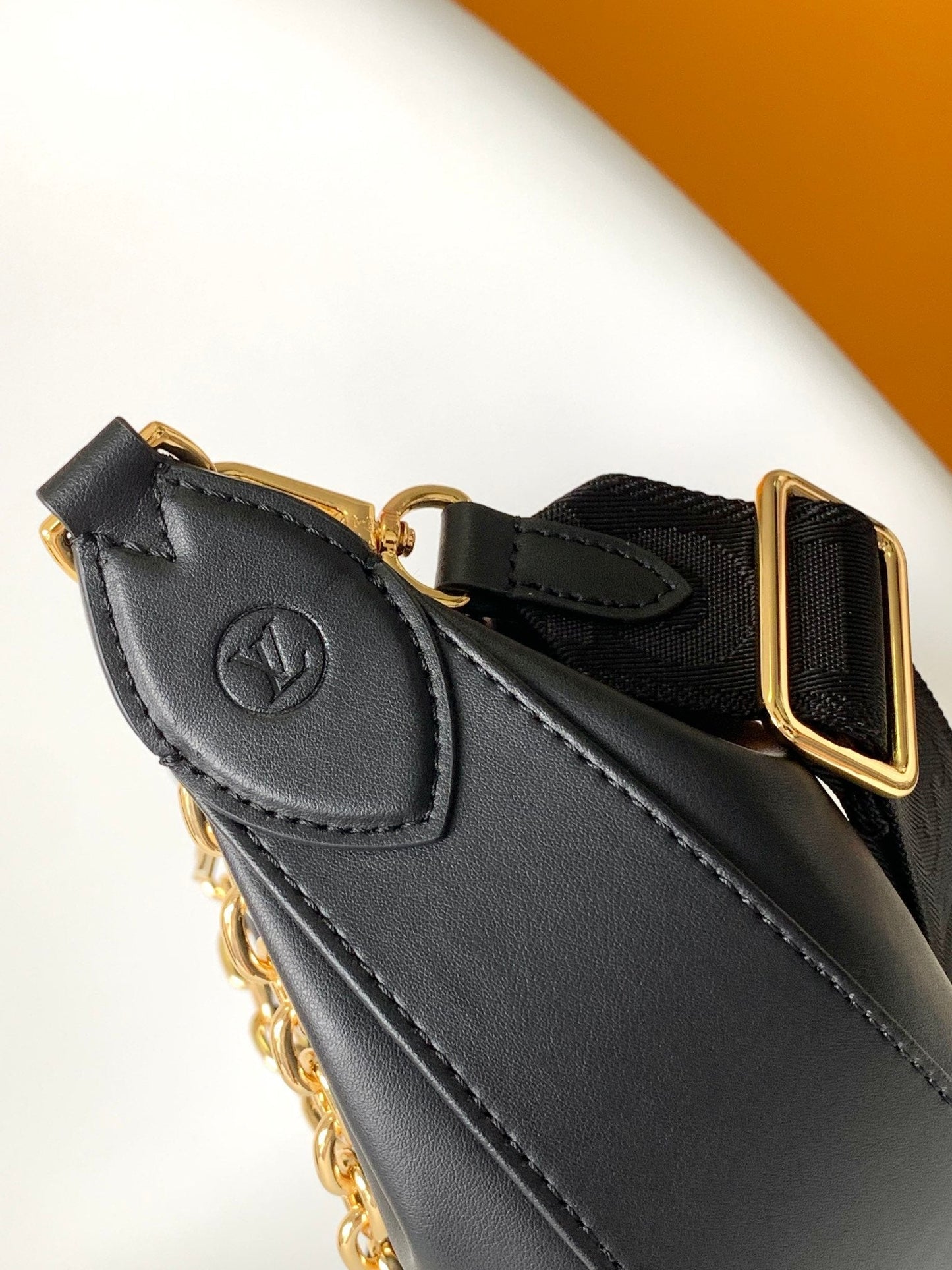 LV Over The Moon Handbag 27.5cm Black Embroidered Smooth Calfskin mysite