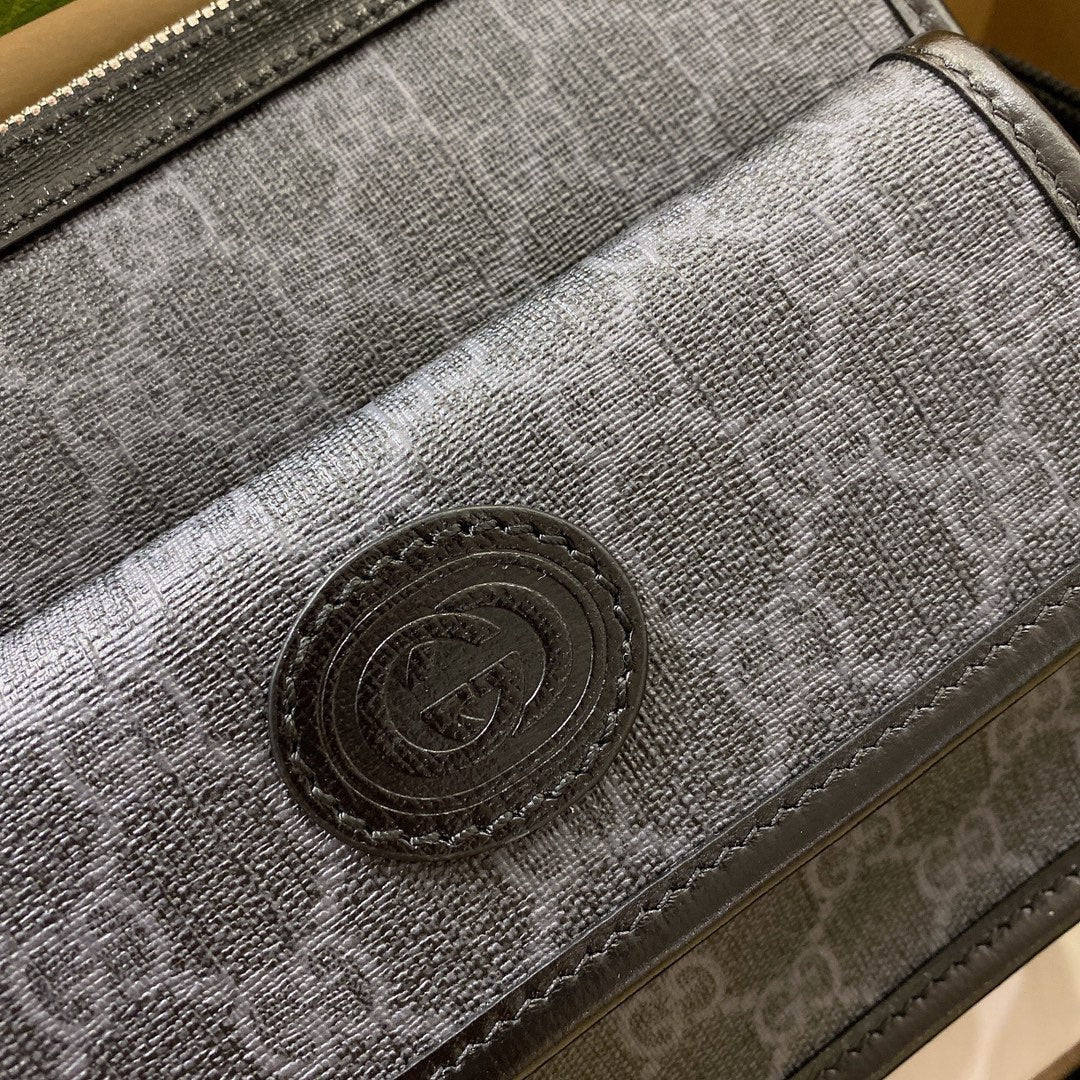 GG SMALL 21 CROSSBODY BAG WITH TAG IN BLACK CANVAS mysite