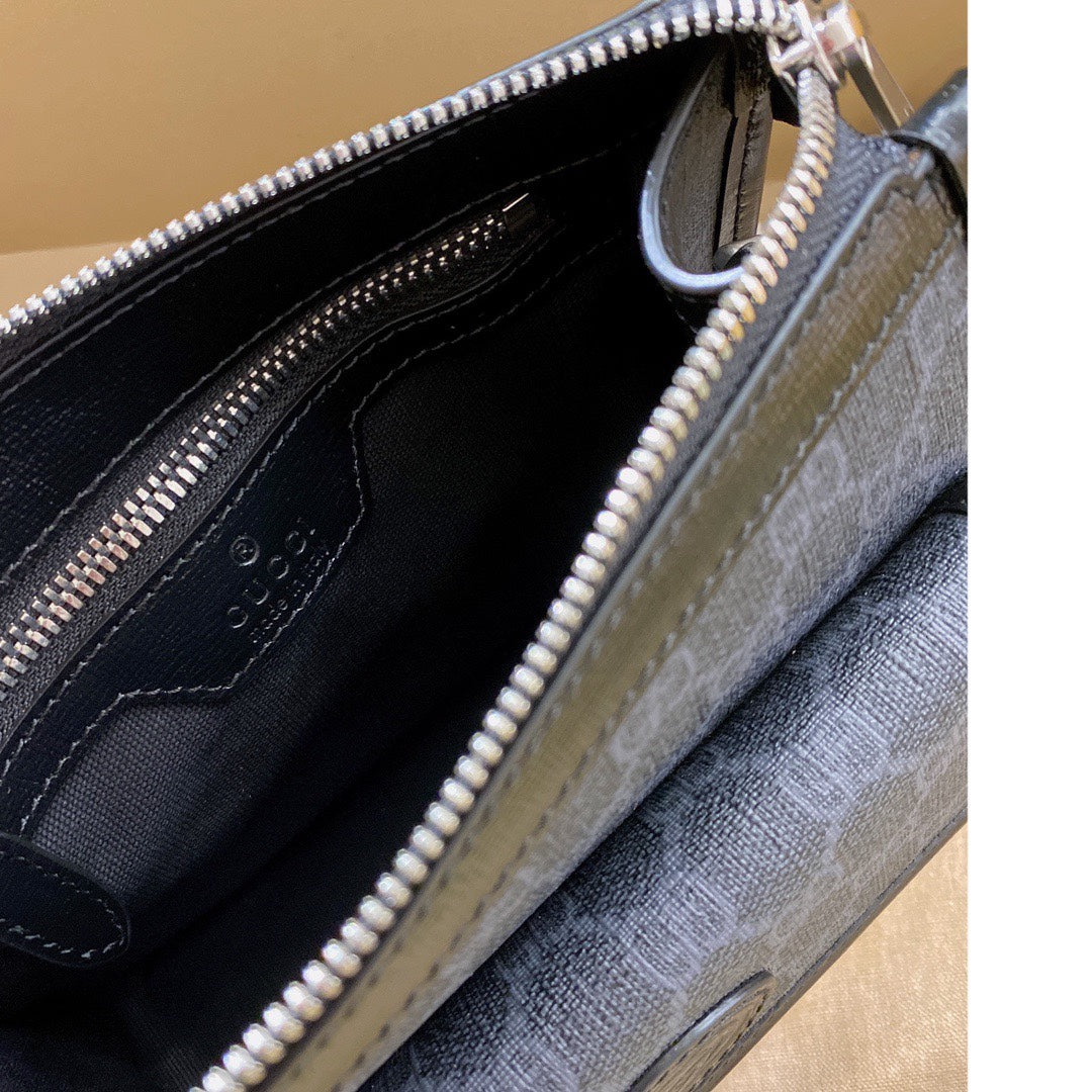 GG SMALL 21 CROSSBODY BAG WITH TAG IN BLACK CANVAS mysite