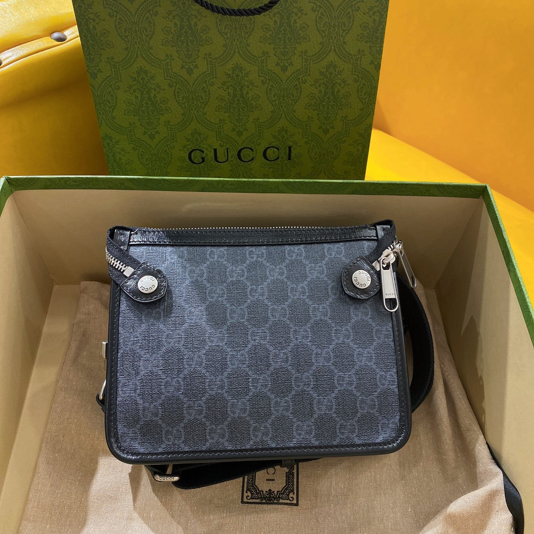 GG SMALL 21 CROSSBODY BAG WITH TAG IN BLACK CANVAS mysite