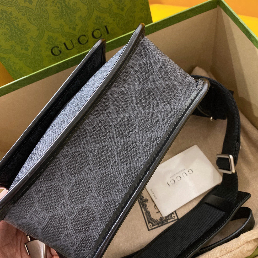 GG SMALL 21 CROSSBODY BAG WITH TAG IN BLACK CANVAS mysite