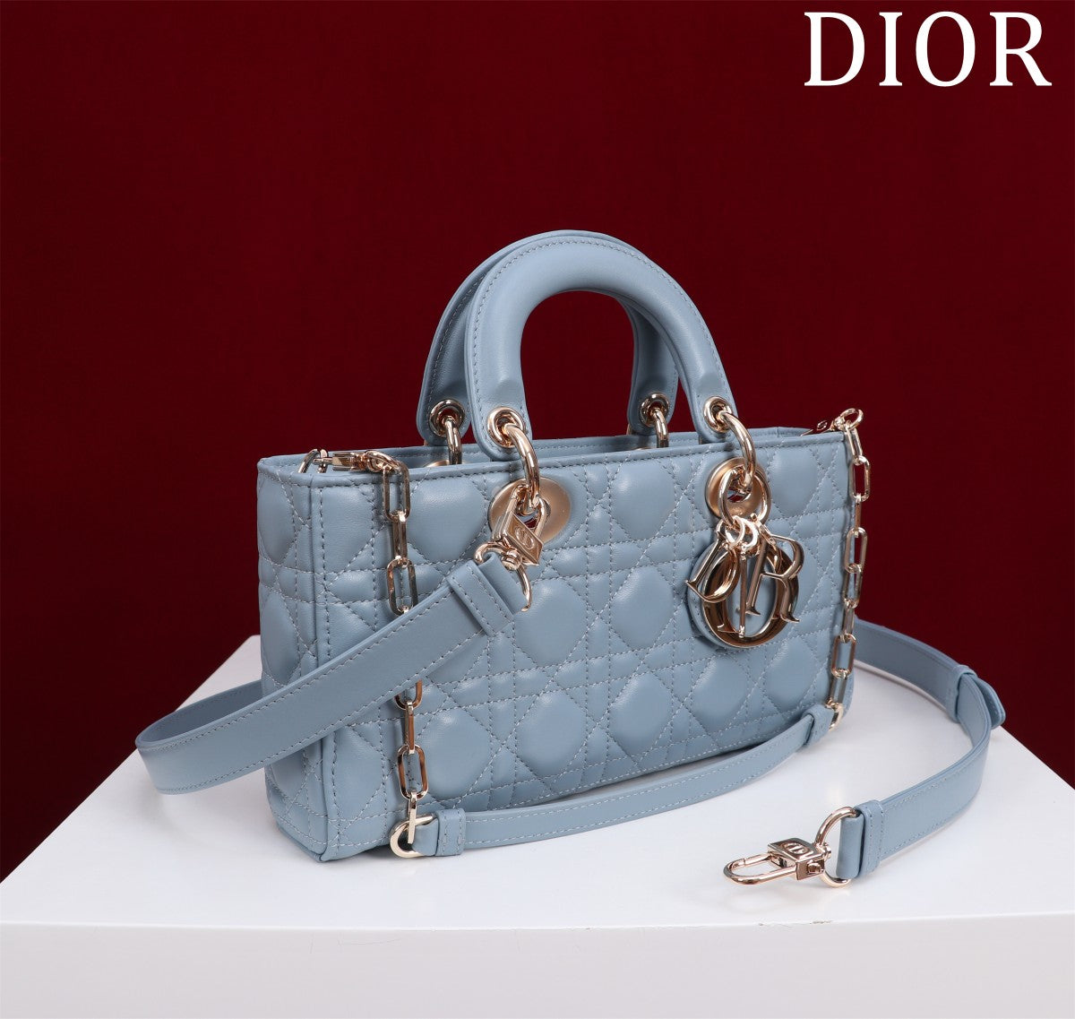 medium lady d-joy 26 cloud blue lambskin mysite