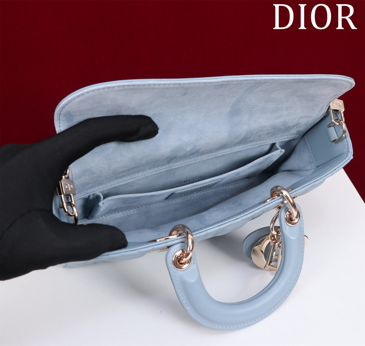 medium lady d-joy 26 cloud blue lambskin mysite