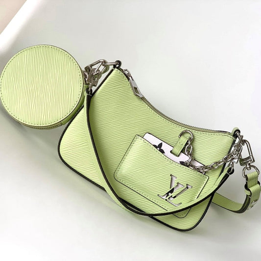 LV Marellini 19cm Green Epi Grain Cowhide Metal HW mysite