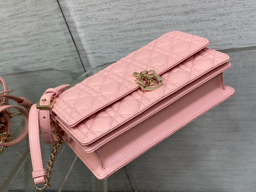 MISS CD TOP HANDLE 24CM PINK LAMBSKIN mysite