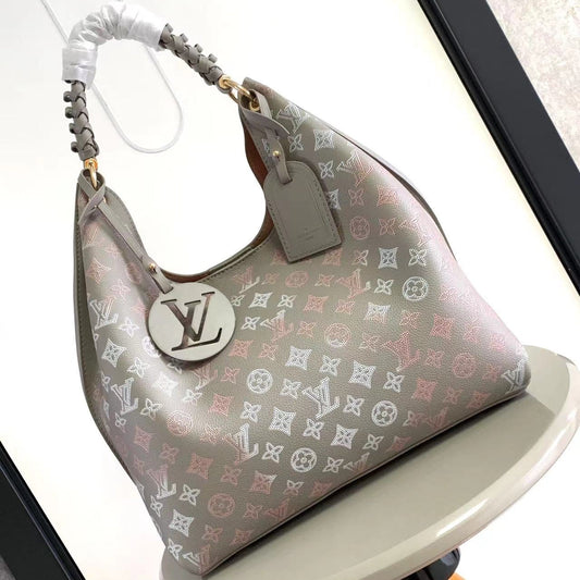 CARMEL 40 IN GRAY MONOGRAM GRADIENT PERFORATED CALFSKIN mysite