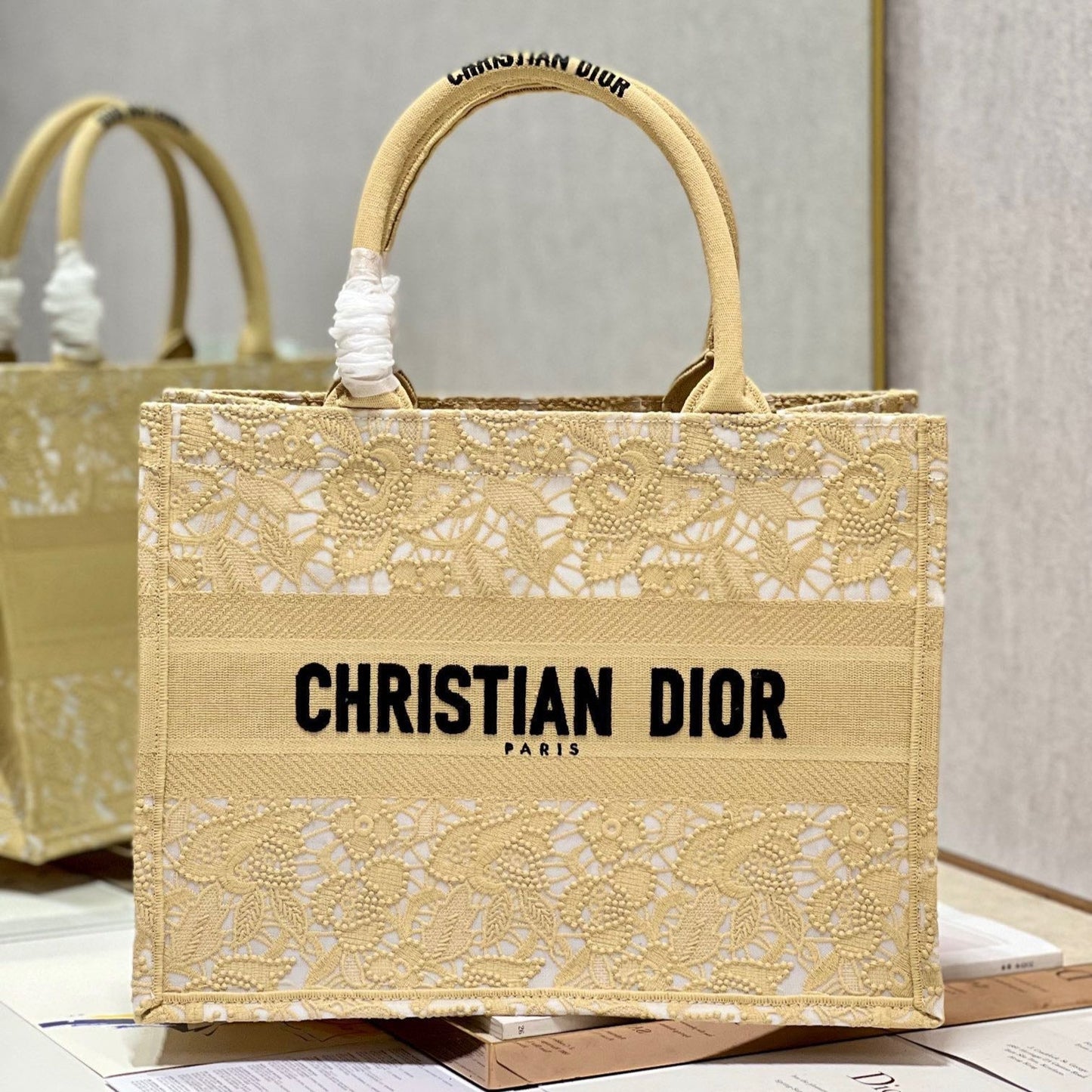 CD Mesh apricot Book Tote Bag Canvas 336534 mysite